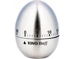 Kinghoff KH-3131 - Mechanische Keukentimer - Roestvrij Staal - 60 Minuten
