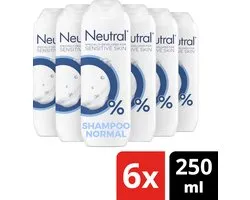 Neutral 0% Shampoo - Normaal - bevat 0% parfum en 0% kleurstof - 6 x 250 ml