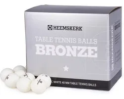 Heemskerk Bronze Tafeltennisballen - Wit - Per 100 Stuks - Plastic