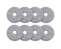 Dweilpads Geschikt voor Dreame L10s Ultra, L10 Ultra, L10s Pro & Xiaomi X10+ - 8 Stuks - Mop Pads - Stofzuiger Accessoires - Grijs