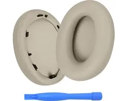 Coussinets d'oreille de remplacement pour casque antibruit Sony WH-1000XM3 de MMOBIEL - Coussinets d'oreille en mousse à mémoire de forme et en PU protéiné - Coussinets d'isolation du bruit - Marron