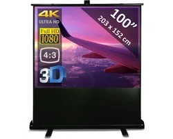 Paravent 100 "(254 cm) - 203 x 152 cm - 4: 3 - Floor Pull Up - portable / mobile - écran beamer