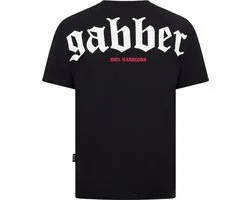 Gabber T-shirt Big Zwart - Maat: S