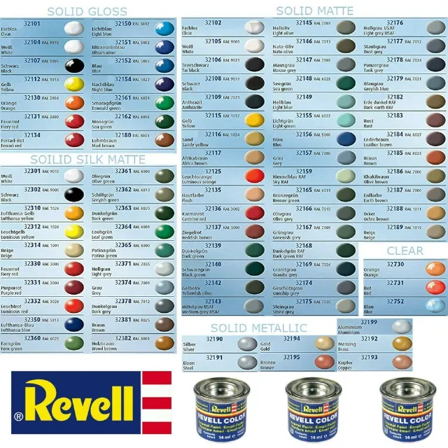 Revell peinture email pot de 14ml - gamme complète -  enamel color
