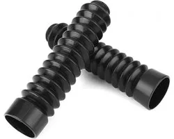 Motorcycle Fork Covers - Gators Boots - Motor Beschermen - Flexibel Rubber - 215 mm Lengte - Zwart
