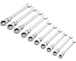 Jetech Flexibele Ratelsleutelset 10-delig – Metrisch 8-19mm – CR-V