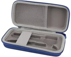 Draagtas voor 3D-pennen, harde koffer voor 3D-printaccessoires, met elastische band, blauw, ideaal voor MYNT3D en SCRIB3D modellen