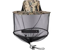 Mesh Caps, Midge Head Net, Anti-Mosquito Bee Bug Insect Fly Mask Cap Hoed, Outdoor Fishing Equipment voor Outdoor, Wandelen, Vissen, Camping Zwart, Zwart
