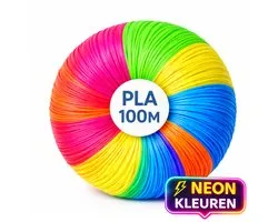 TinyPlay NEON 3D Pen Recharges - Kit de démarrage PLA Filament 1,75 mm - pour Dessin 3D - 100 Mètres de Recharges en 6 couleurs NÉON - Enfants