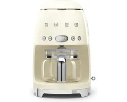 SMEG DCF02CREU Filterkoffiemachine - Koffiezetapparaat - 10 Koppen - Warmhoudfunctie 40 min - Aroma Instelling - Programmeerbare Startfunctie - 50’s Style - Crème