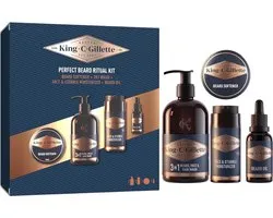 King C. Gillette baardverzorgingsset - 4-delig - shampoo, olie, balsem