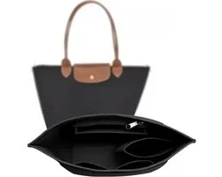 Tote Bag Organizer - Bag Organizer - handtas organizer -Tas Organizer met Meerdere - Rits Insert Tas - 28*25*17CM - L - zwart - Geschikt Voor Tote