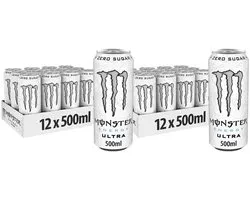 2x Monster Energy Ultra Zero Sugar White 12 x 500 ml
