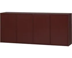 WOOOD Merel Dressoir - Grenen - Bordeauxrood - 85x198x39,5