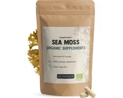 Cupplement - Mousse de mer 60 capsules - Biologique - 500 MG par capsule - Superaliments - Suppléments - Geen gel ni Moss d'Irlande - Mousse de mer - Vitamines - Minéraux - Algues - Seamoss