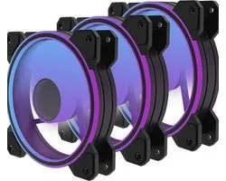 Pack de 3 projecteurs PREYON Eagle Eye 120 PWM ARGB - ARGB - Effet miroir - Zwart