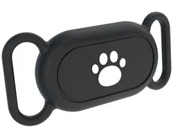 Dailygoody - Housse pour animal de compagnie - Samsung Galaxy SmartTag 2 - Design étanche - Chat-noir - Matériau en silicone - Convient aux chiens et aux chats