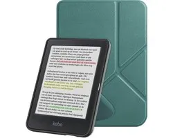 Housse adaptée pour Kobo Clara Color Case Bookcase Case Cover Sleepcover - Vert foncé