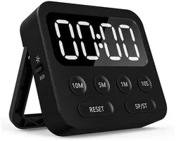 TCHOU Keukentimer - Magnetische Digitale Stopwatch - Clock Countdown Countup - Timer met groot LED-weergavevolume instelbaar voor koken - oefening - bakken - klaslokaal Timer voor kinderen