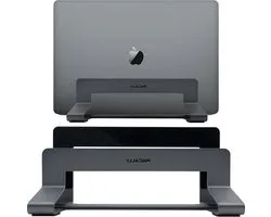 Support vertical réglable pour ordinateur portable – Support de bureau pour ordinateur portable Apple MacBook Pro Air/ Asus Chromebook Flip Samsung Notebook 9 Lenovo ThinkPad Dell XPS Acer – Support pour ordinateur Macally