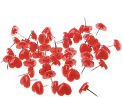 CHPN - Punaises Hartjes - Hartjes Rouges - Punaises - Saint Valentin - 50 pièces - Punaises rigolotes - Push - Punaise