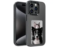 Coque NFC pour iPhone 16 Pro - DIY - Téléphone - Housses de téléphone - Écran E-Ink Smart - Cadre photo numérique - Coque NFC personnalisée Aventra