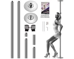 SereneLife Pôle de Danse - Pôle de Danse Professionnel - Pole Dance - Portable et Amovible - Réglable - Perfect pour l'entraînement, la Danse et les exercices