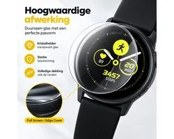 BukkitBow - Protecteur d'écran pour Samsung Galaxy Watch Active 2 40mm - Plein écran / Edge Cover - Set de 3 pièces