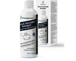 Dynabright Ultrasoon Reinigingsvloeistof - 120 ml – Ultrasonic Cleaner Vloeistof - Dieptereiniging voor Sieraden & Brillen – Zonder Schrobben – Veilig, Geurloos & Streeploos Resultaat