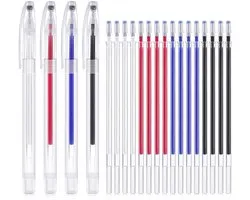 Textielstiften - wateroplosbare stift - 4 kleuren - met 20 navullingen - stoffen markeerstift - uitwisbare stiften - Naaien - Fournituren - uitwisbare stiften - voor quilten, naaien, dressmaking