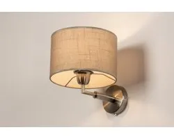 Lumidora Wandlamp 71814 - Voor binnen - ADELAIDE - E27 - Grijs - Staalgrijs - Taupe - Staal