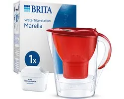 BRITA - Waterfilterkan - Marella Cool - 2,4L - Rood - incl. 1 MAXTRA PRO ALL-IN-1 filterpatroon