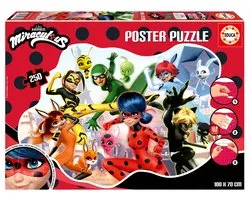 Puzzle Poster Miraculous Ladybug Educa 250 pièces Multicolore
