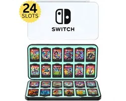 Xainy – Card case wit geschikt voor Nintendo Switch & Switch 2 games | Switch-games accessoires | Spellen game houder | Opberg travel box / opbergbox voor OLED / Lite consoles | Beschermhoes voor 24 card slots
