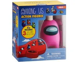 Among Us - Actie figuur - 12 CM - Series 1 - Roze - Crew member