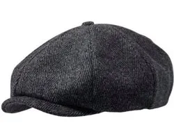 WiseGoods - Premium Flat Cap Heren - Krantenjongen Pet - Peaky Blinders Pet - Paper Boy Cap - New Boys Cap - 58-60 cm - Grijs