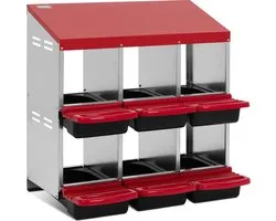 Legnest - 6 vakken - gegalvaniseerd staal - wandmontage - Wiesenfield