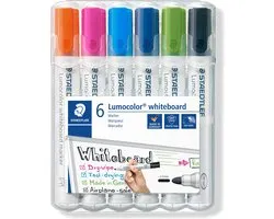 STAEDTLER Lumocolor whiteboard marker - Box met 6 nieuwe kleuren