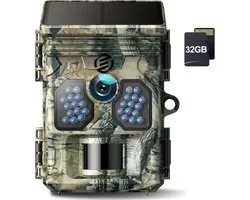 Equivera Outdoor Wildlife Camera - Caméra animalière - Avec vision nocturne - Caméra animalière - Détecteur de mouvement - Image de haute qualité