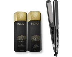 Inoar Moroccan Marokkaanse keratine behandeling ORIGINAL 2X1000ML & LIZZE TITANIO 480 F EXTREME & 250° C stijltang