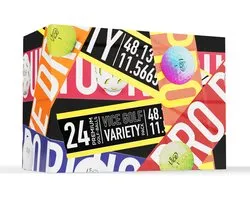 Vice Golf Balles de golf Variety Pack - 24 Balles - Multicolore - 8 Modèles - Pour golfeurs débutants à expérimentés