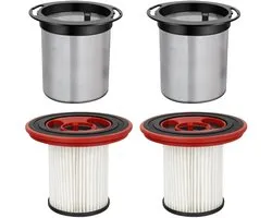 Filtre de remplacement - 2+2 Pièces - Convient pour l'aspirateur sans fil Bosch Unlimited Series 7 - BKS711XXL BBS711W BBS712A BCS711GB BKS711MALL - Filtre HEPA - Lavable - Acier inoxydable - Préfiltre+Filtre principal
