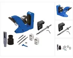 KREG Pocket Hole Jig 720 pocket hole boorsjabloon ( KPHJ720 ) + plugboorsjabloon + trapboor + bit + schroeven