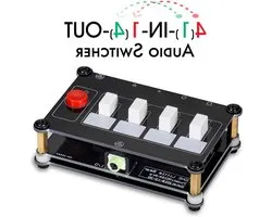 Nobsound Little Bear Passive Audio Switch, 4 Way 3.5 mm, Mini Stereo, AUX Audio, Manual Selector Switch, Audio Splitter 4(1)-in-1(4)-out