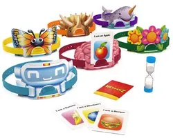 Devine Tête Classique - Jeu de Société Famille - Bandeaux et Devinettes - Devinez L’illustration De La Carte Qui Est Sur Votre Tête - Jeu De Cartes - Version Française - Jeu Enfant 6 Ans et +