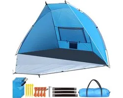 SnelShoppen - Chihee Strandtent Camping Zonwering UV-Bescherming Creatief Design Ademend Net Minimalistische Zandzakken Eenvoudig te Monteren Outdoor