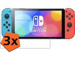 Protecteur d'écran adapté au Glas de protection Nintendo Switch - Convient au Tempered Glass de protection d'écran Nintendo Switch - 3 pièces