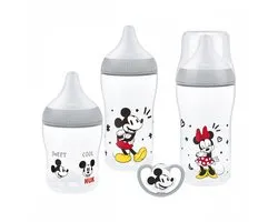 NUK - Biberon - Perfect Match Disney Mickey Mouse 150ml 260ml - alimentation bébé - tétine - sans bpa - anti-colique - indicateur de température - alimentation - biberon - bouteille
