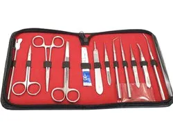 MEDLUXY® - Kit de dissection - 11 instruments + étui - Set de préparation - dissection, taxidermie - kit d'instruments et de coupe - Médecine - MD0034