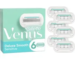 Gillette Venus Deluxe Smooth Sensitive Scheermesjes Voor Vrouwen - 6 Navulmesjes